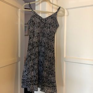 Aqua black and white cute cocktail dress
